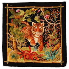 Vintage Gucci 1970´s Tiger silk scarf 