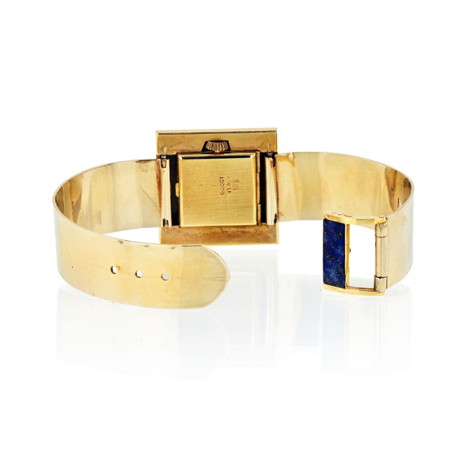 gucci watch square gold