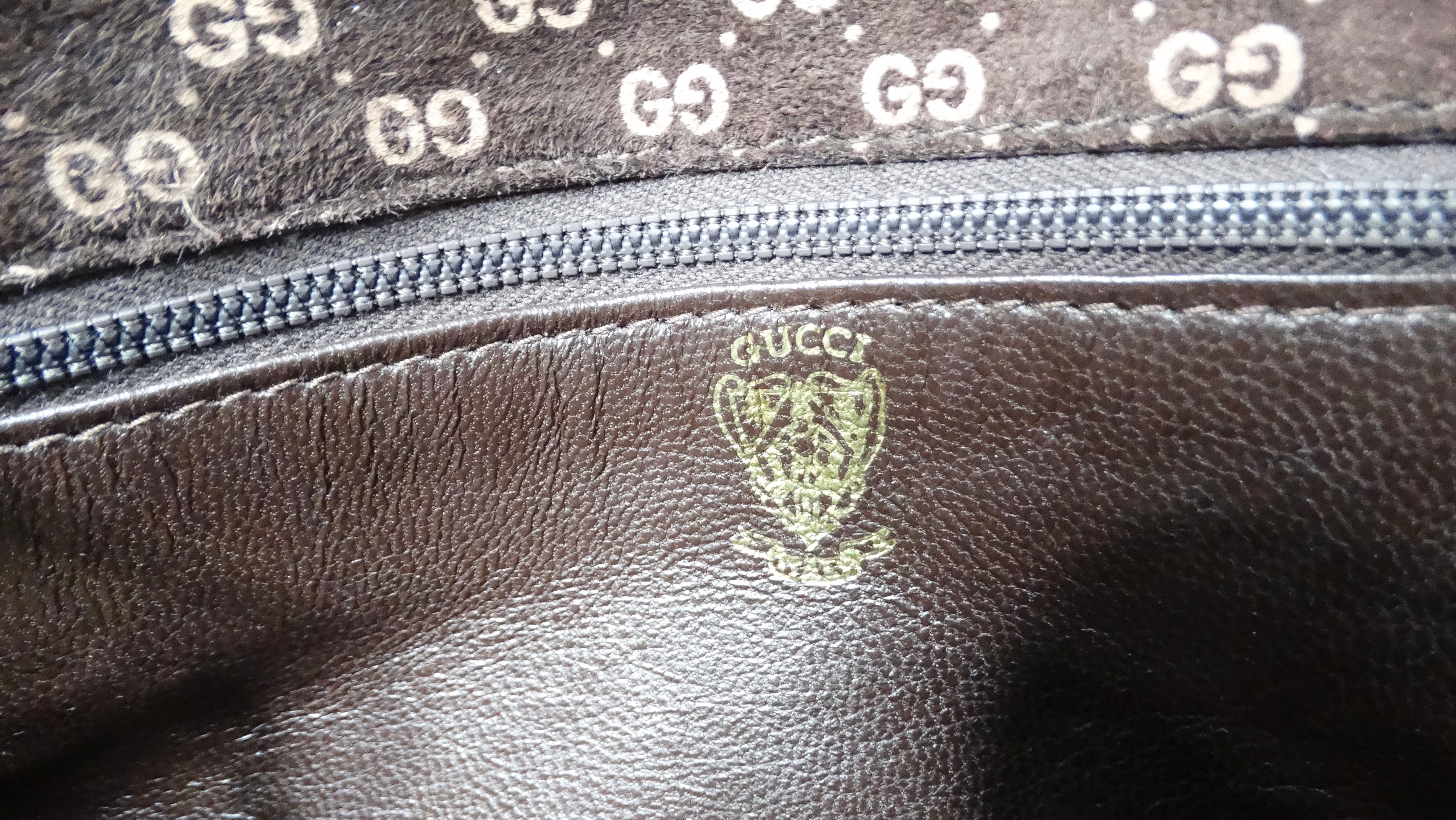 Mini bolso cruzado Gucci 1970s Brown Suede OG Monogram Blondie Gold-Tone Logo en venta 4