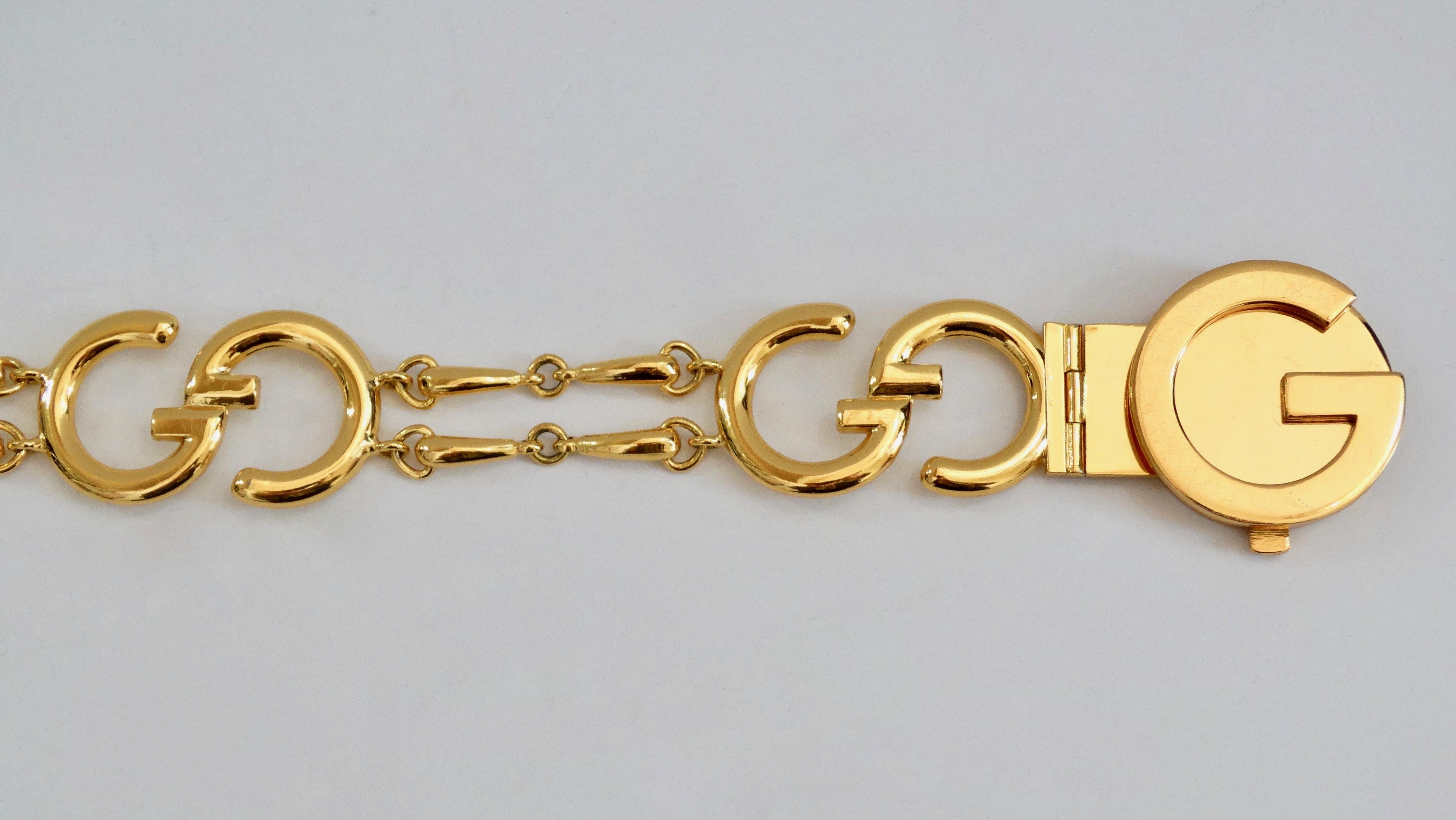 gucci gold chain belt