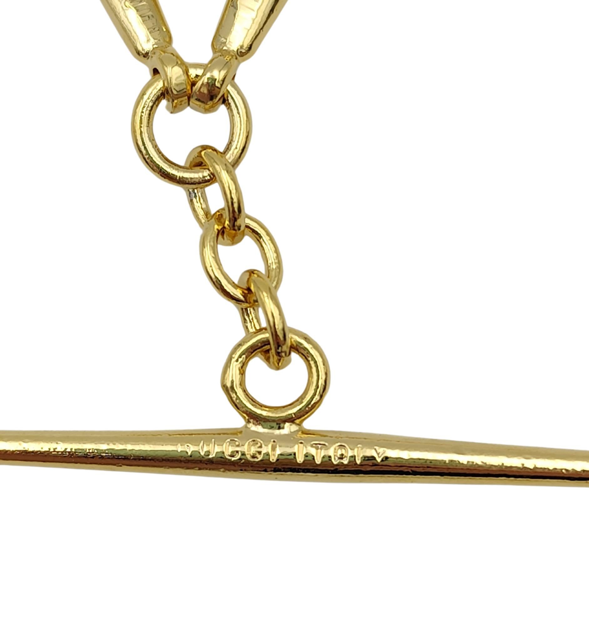 Gucci 1970s golden metal horsebit chain belt For Sale 3