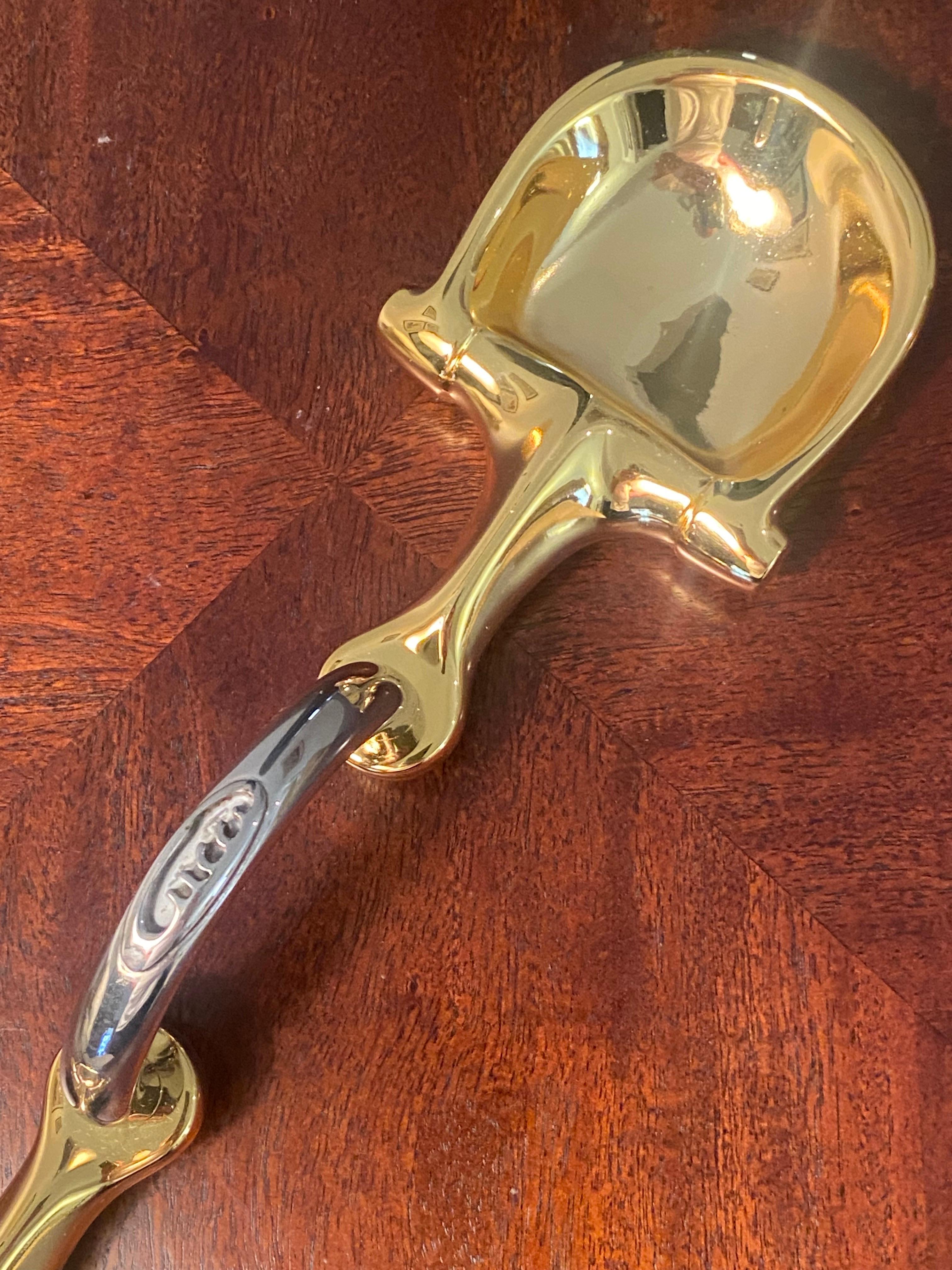 Cendrier ou plat à bibelots double en or 24K et nickel sur laiton, Gucci, années 1970 en vente 2