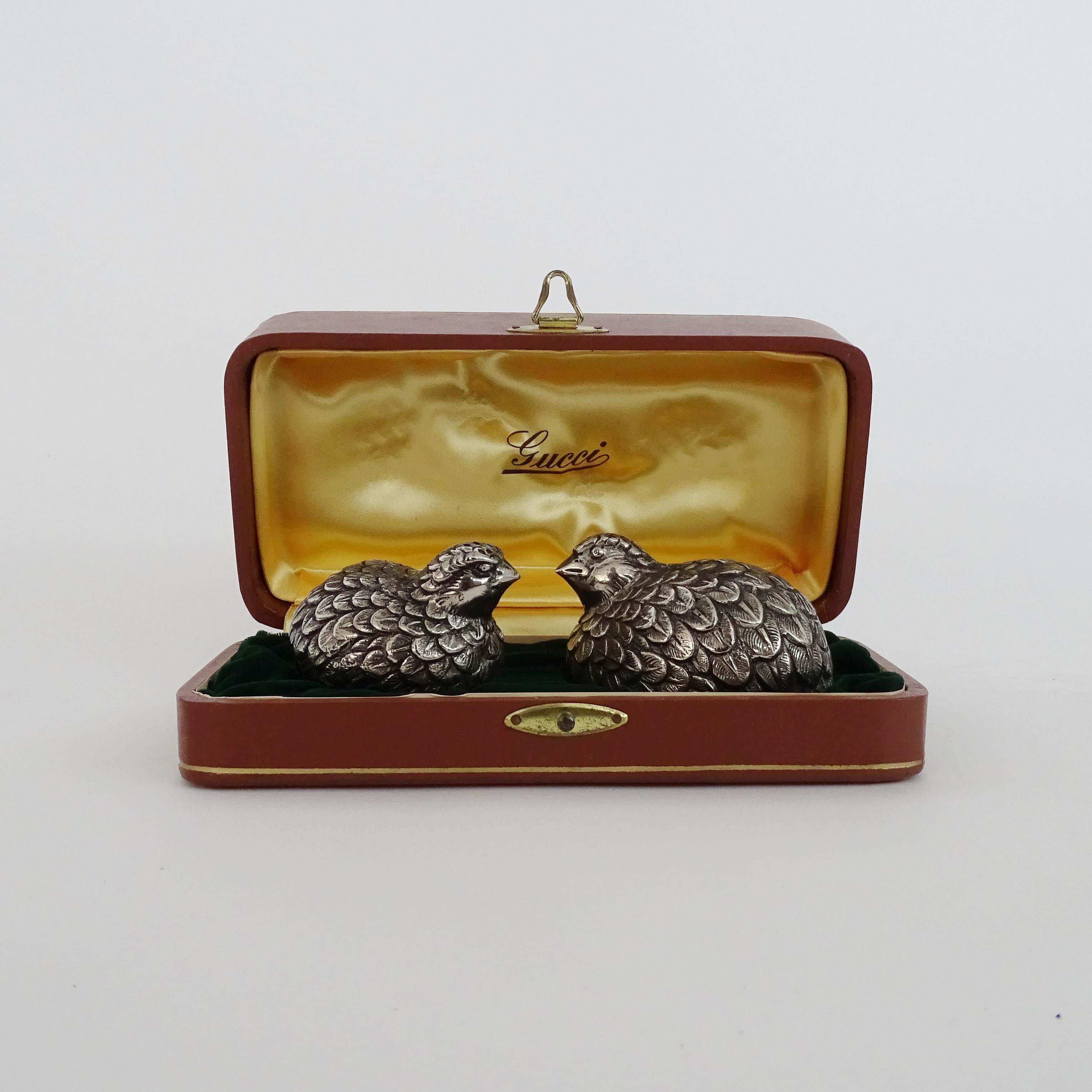 gucci quail salt and pepper shakers