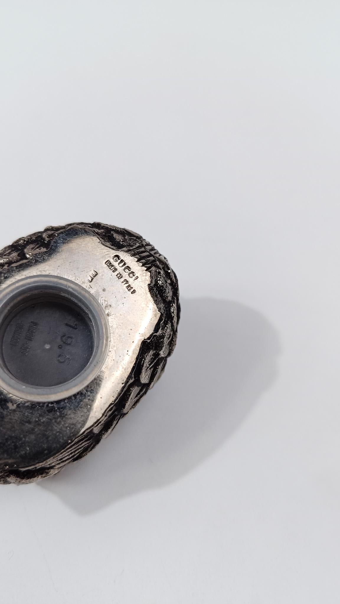 Placcato argento Shakers sale e pepe Gucci anni '70 / Figurine di quaglie placcate in argento in vendita