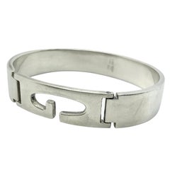 Gucci 1970s Vintage Sterling Silver Bracelet 