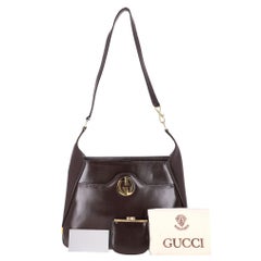 Gucci 1973 Blondie Collection Leather Shoulder Bag With A Matching Purse