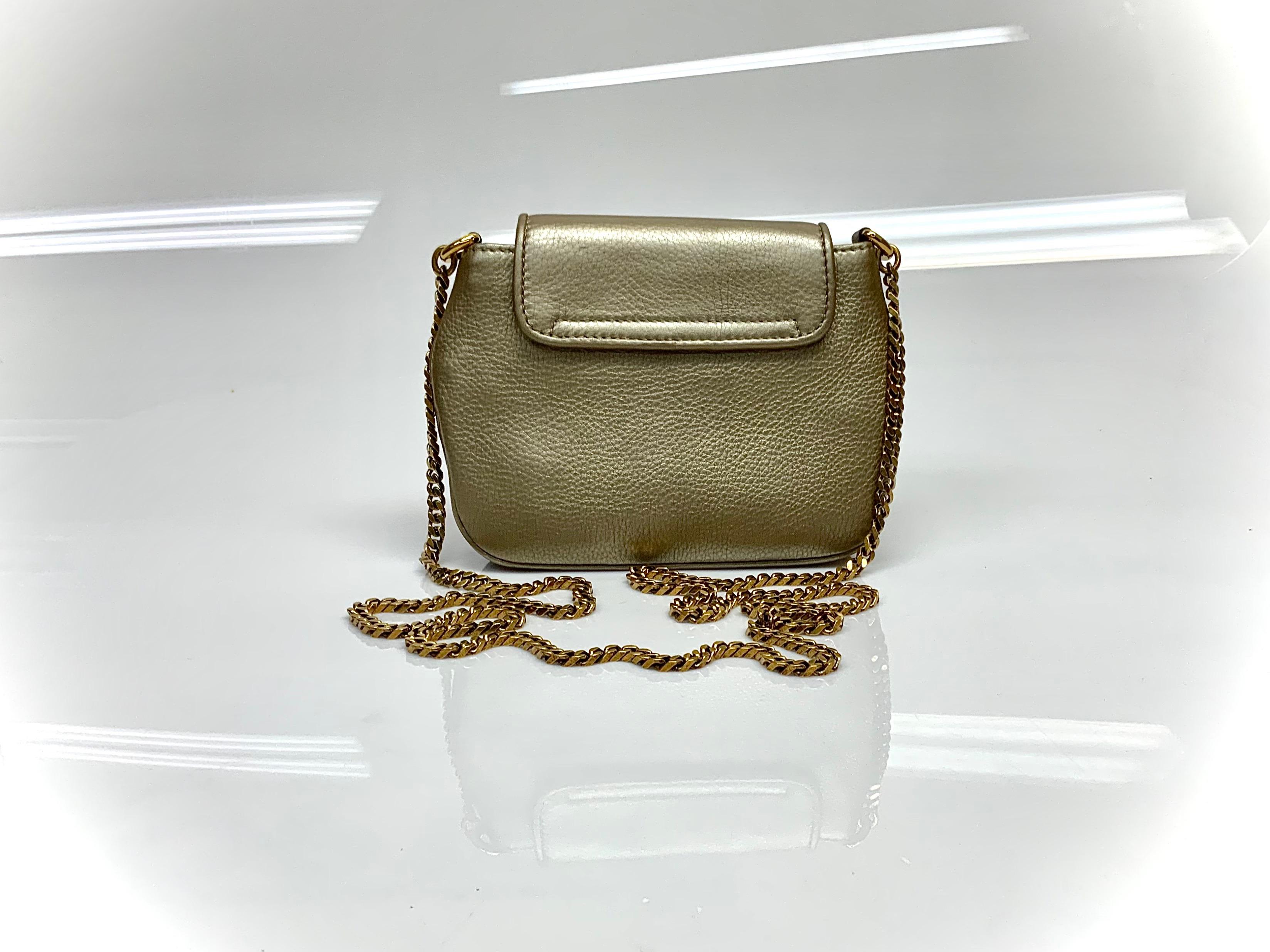 Petit sac à main Gucci 1973 bronze - GHW Excellent état - En vente à West Palm Beach, FL