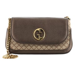 Gucci 1973 Chain Shoulder Bag Diamante Canvas and Leather Medium
