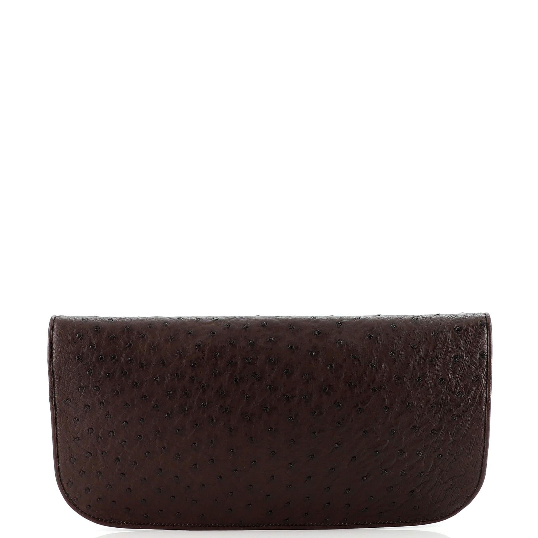 Gucci 1973 Clutch Ostrich In Good Condition In NY, NY