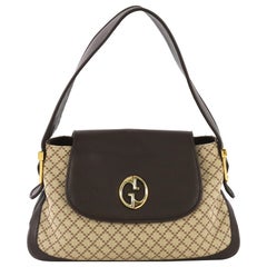 Gucci 1973 Satchel Diamante Canvas and Leather Medium