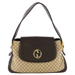 Gucci 1973 Satchel Diamante Canvas And Leather Medium