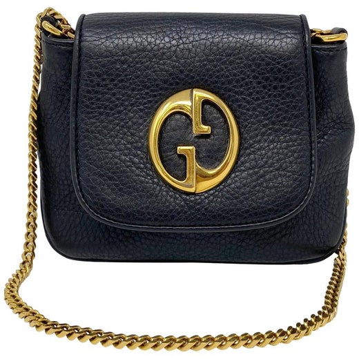 Gucci 1973 Small GHW Black Pebbled Leather Crossbody Bag For Sale at  1stDibs | gucci 1973 bag, gucci 1973 crossbody bag, 1973 gucci bag