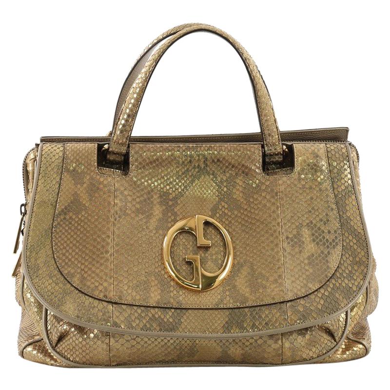 Gucci 1973 Top Handle Bag Python Medium