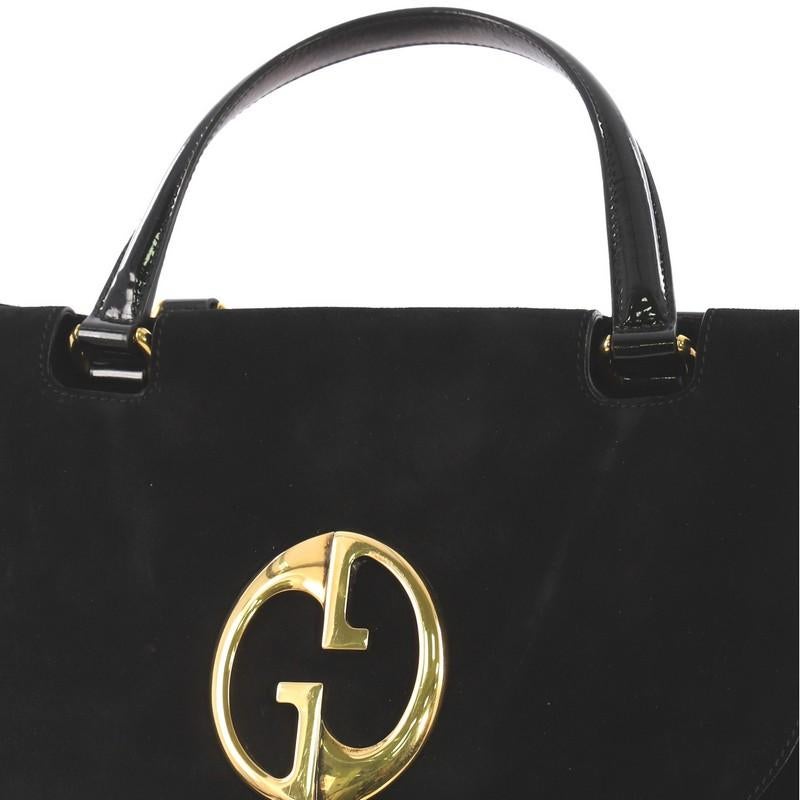 Gucci 1973 Top Handle Bag Suede Medium 4