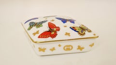 Gucci 1980s Butterfly Porcelain Jewelry Box