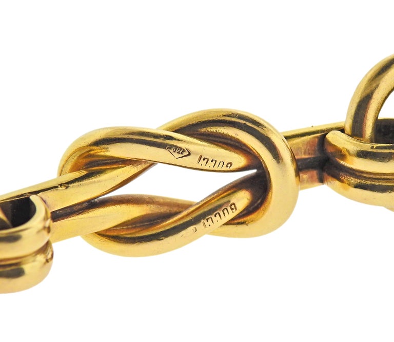 Gucci 1980s Hercules Knot Gold Bracelet For Sale at 1stDibs gucci knot bracelet