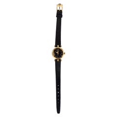 Gucci 1980s Mini Face Leather Wrist Watch 