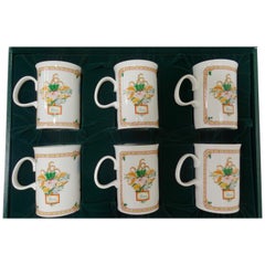 Gucci 1980 Porcelaine Flora & Holiday Motif Mug Set