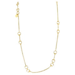 Gucci 1990's Or jaune 18 carats Vintage Horsebit 36 IN Long Chain Necklace