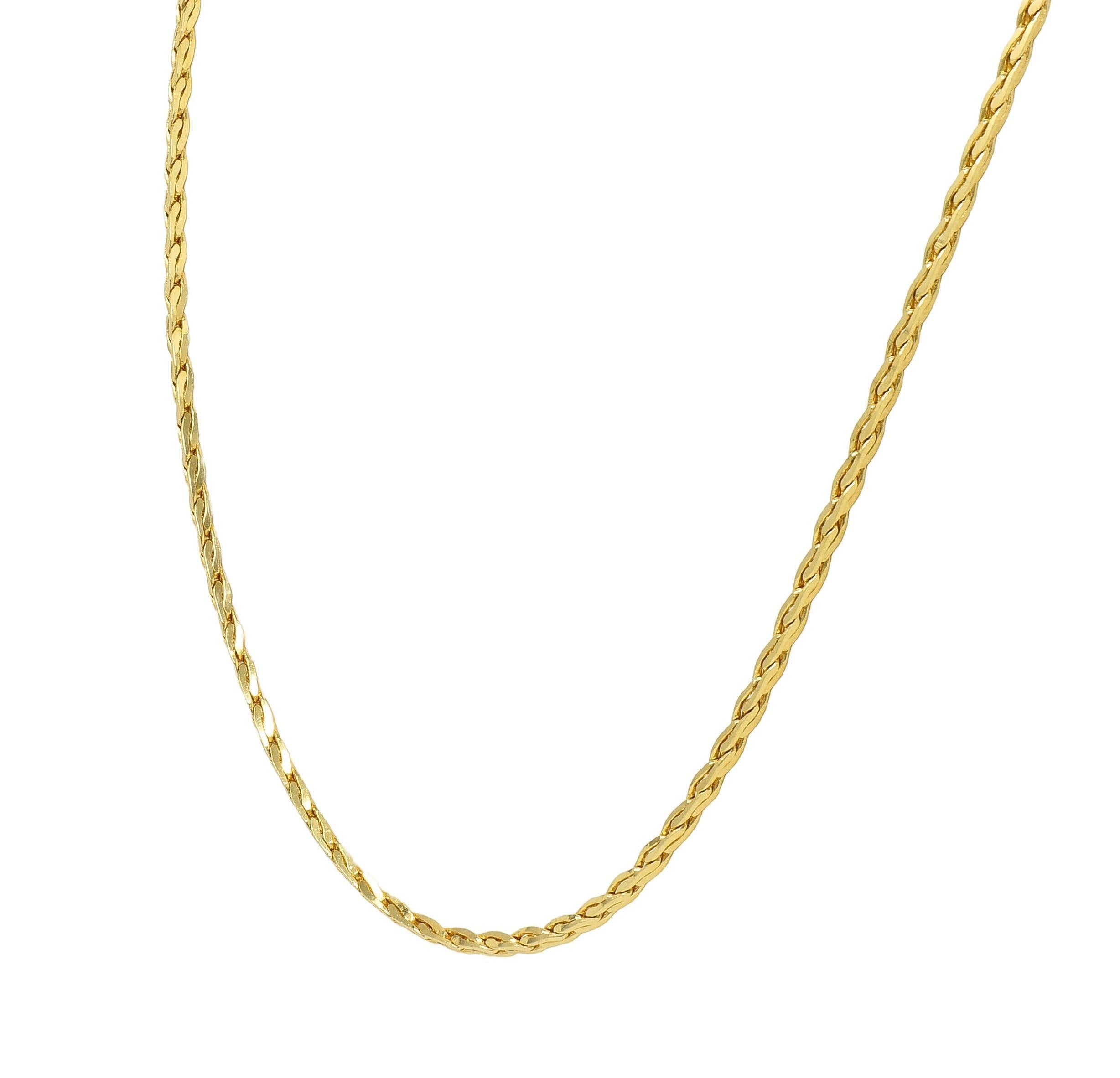 Gucci 1990's 18 Karat Yellow Gold Vintage Unisex Chain Necklace For Sale 1