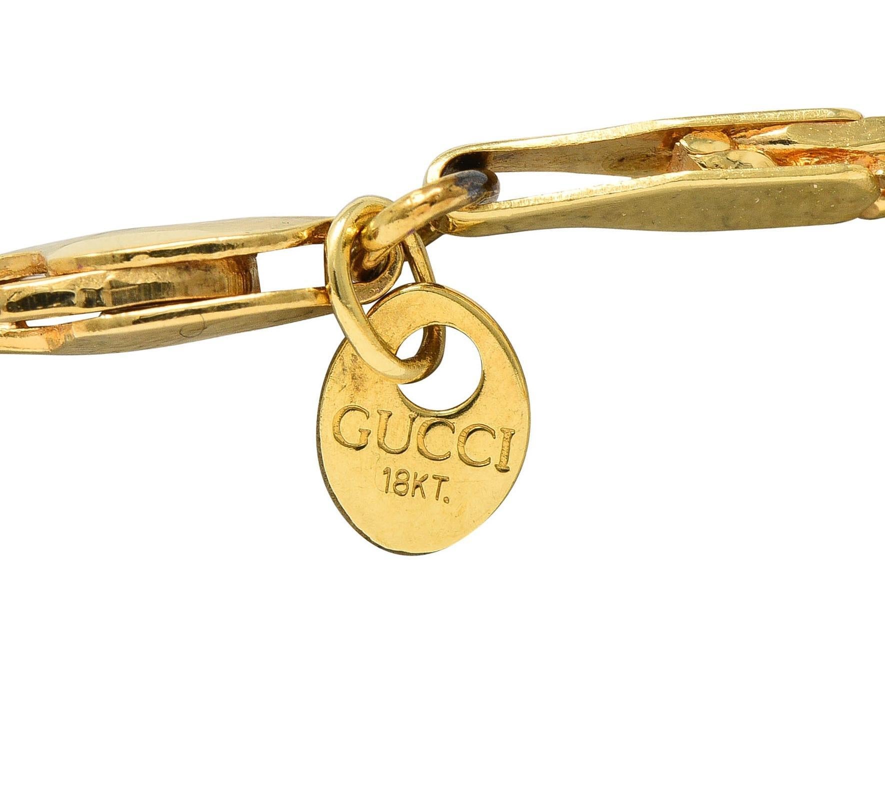 Gucci 1990's 18 Karat Yellow Gold Vintage Unisex Chain Necklace For Sale 2
