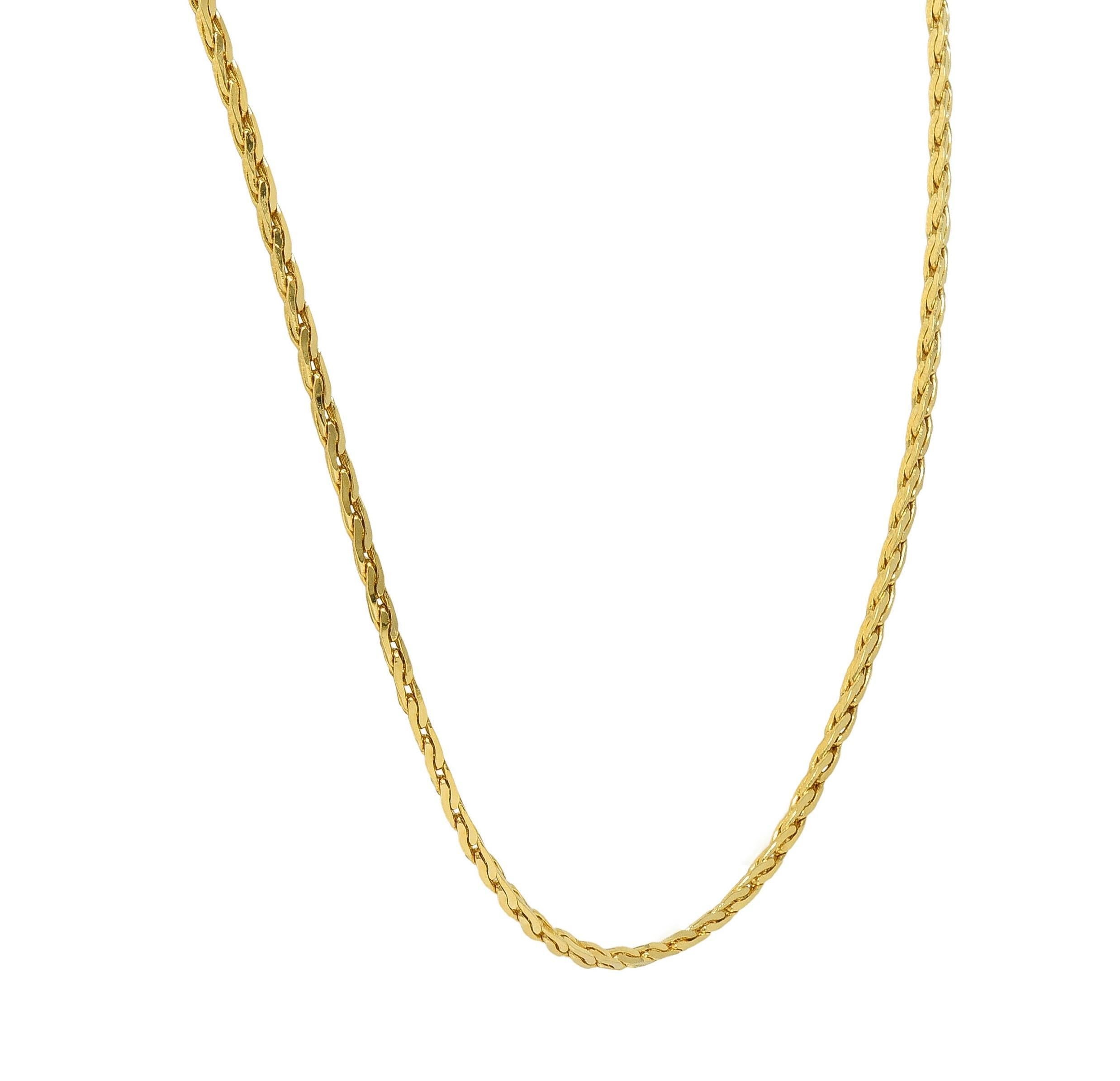 Gucci 1990's 18 Karat Yellow Gold Vintage Unisex Chain Necklace For Sale 3