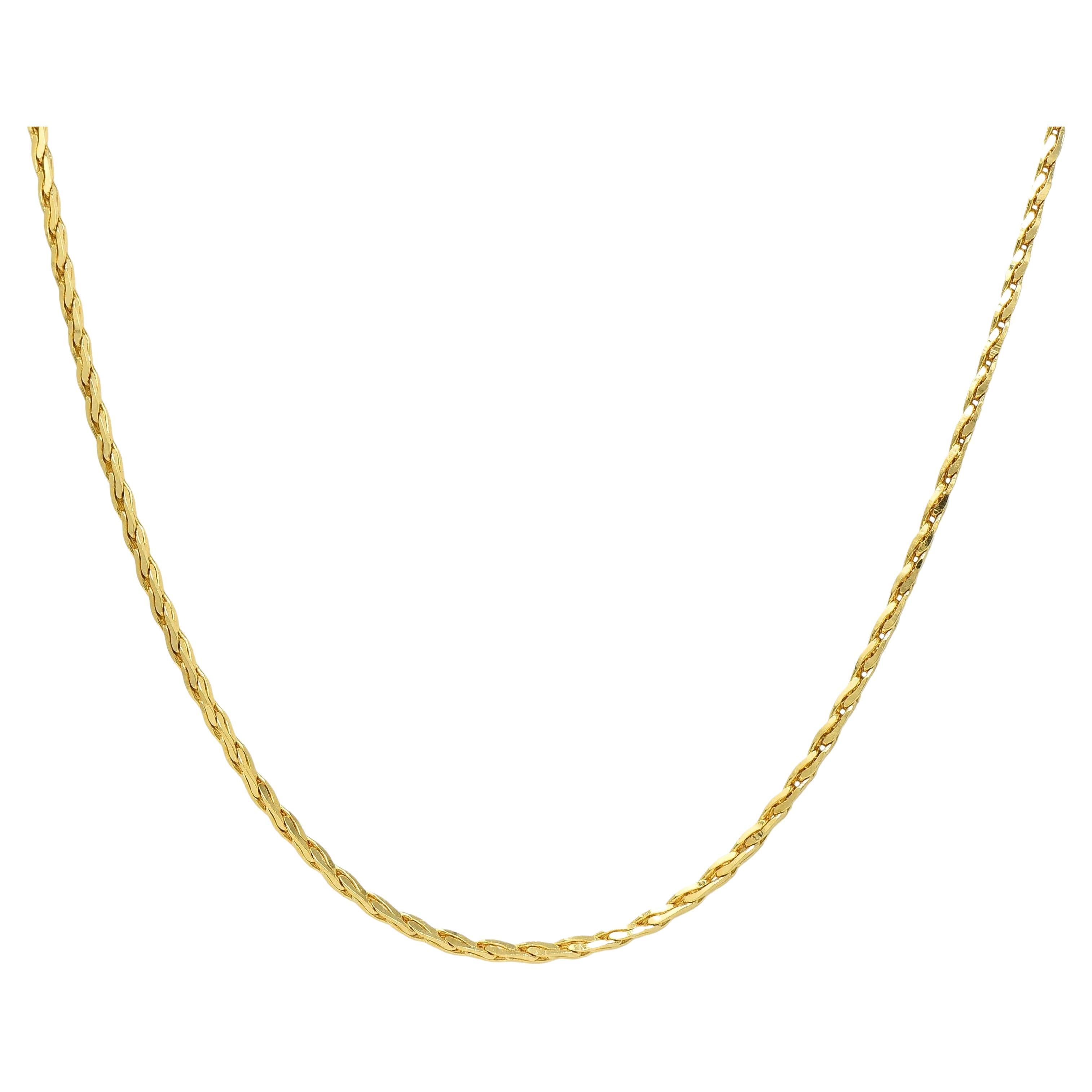 Gucci 1990er Jahre 18 Karat Gelbgold Vintage Unisex-Halskette mit Kette