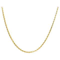 Collar de cadena unisex vintage de oro amarillo de 18 quilates de los años 90 de Gucci