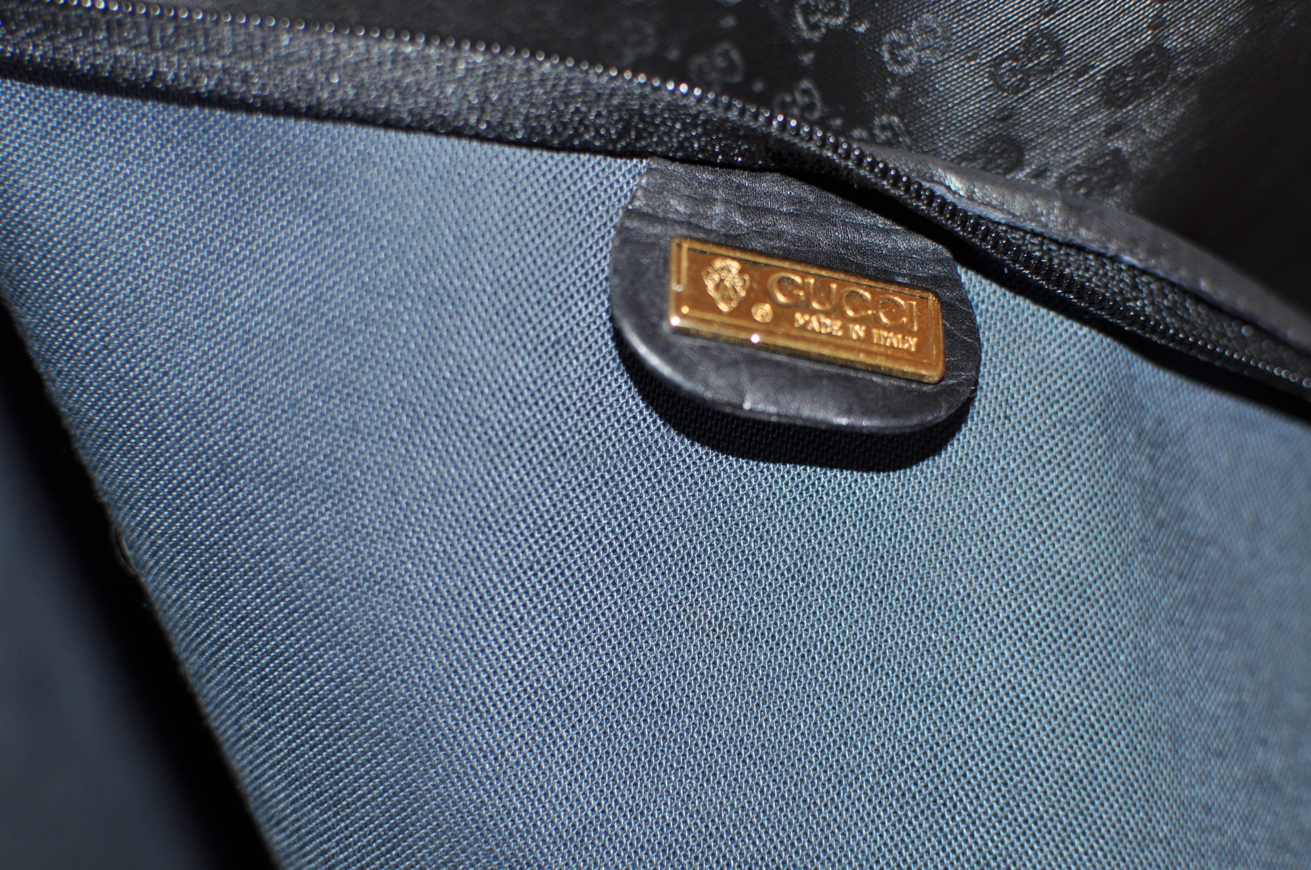 Gucci 1990s Black Monogram Canvas Garment Bag/Carrier 4