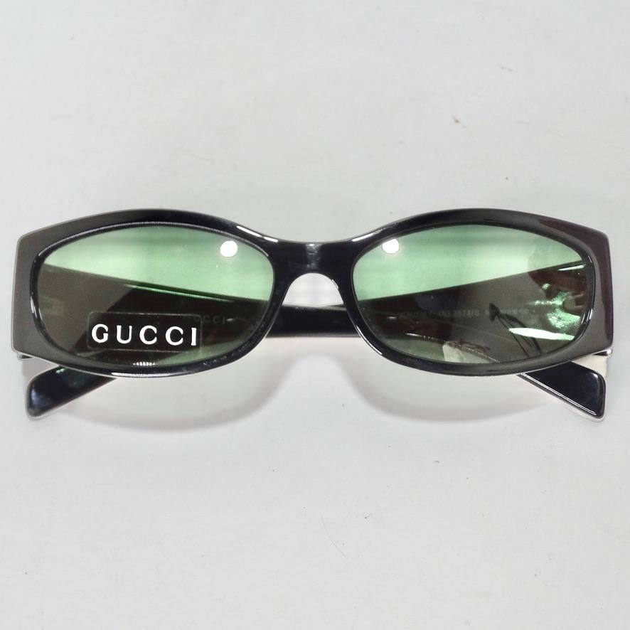 Gucci 1990er Schwarze Sonnenbrille im Angebot 6