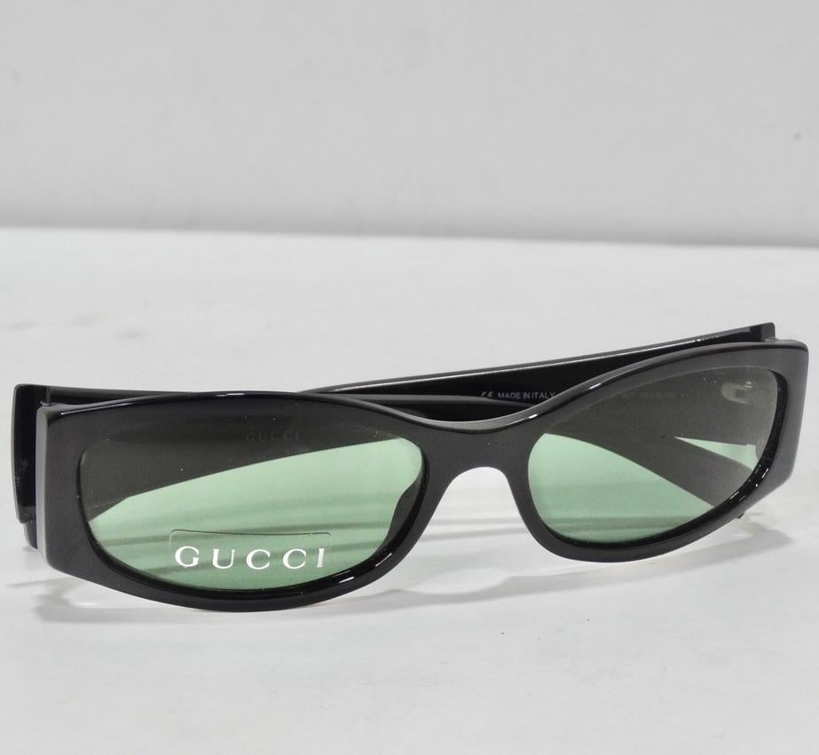 Gucci 1990er Schwarze Sonnenbrille im Angebot 7