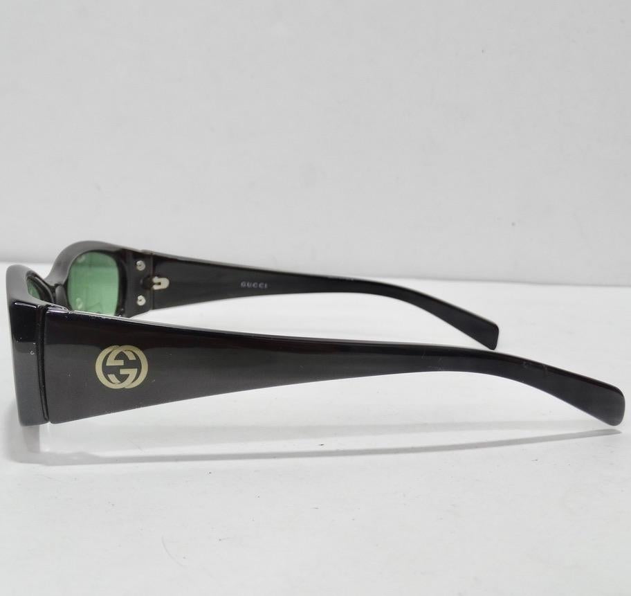 Gucci 1990s Black Sunglasses In New Condition For Sale In Scottsdale, AZ