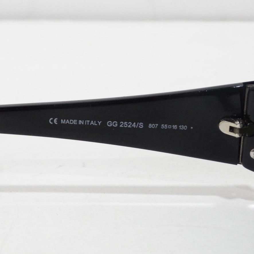 Gucci 1990er Schwarze Sonnenbrille im Angebot 3