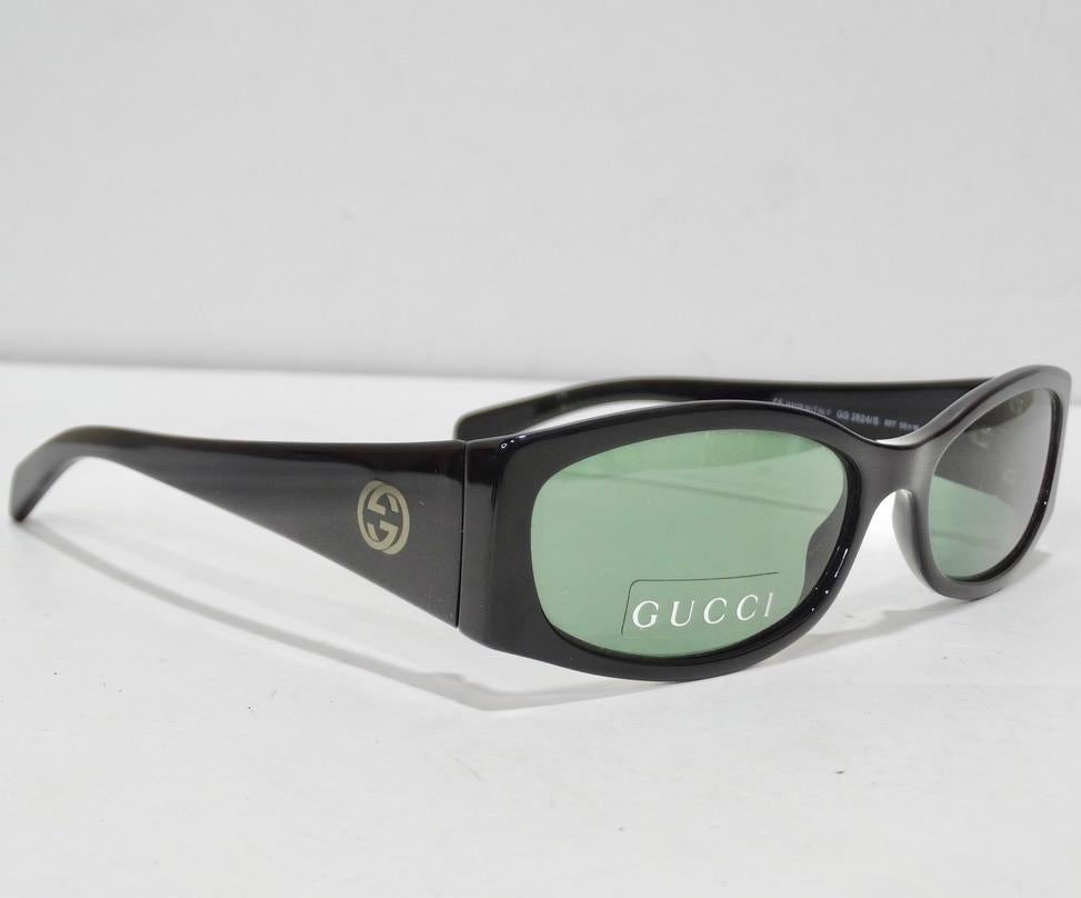 Gucci 1990er Schwarze Sonnenbrille im Angebot 4