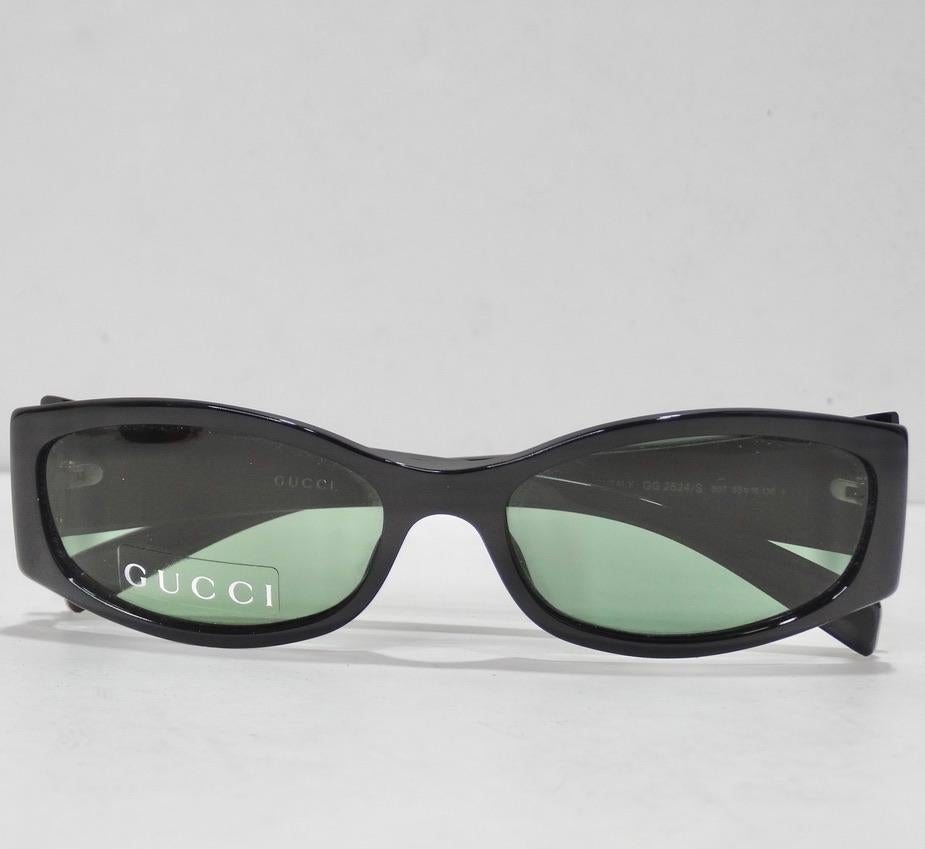 Gucci 1990er Schwarze Sonnenbrille im Angebot 5