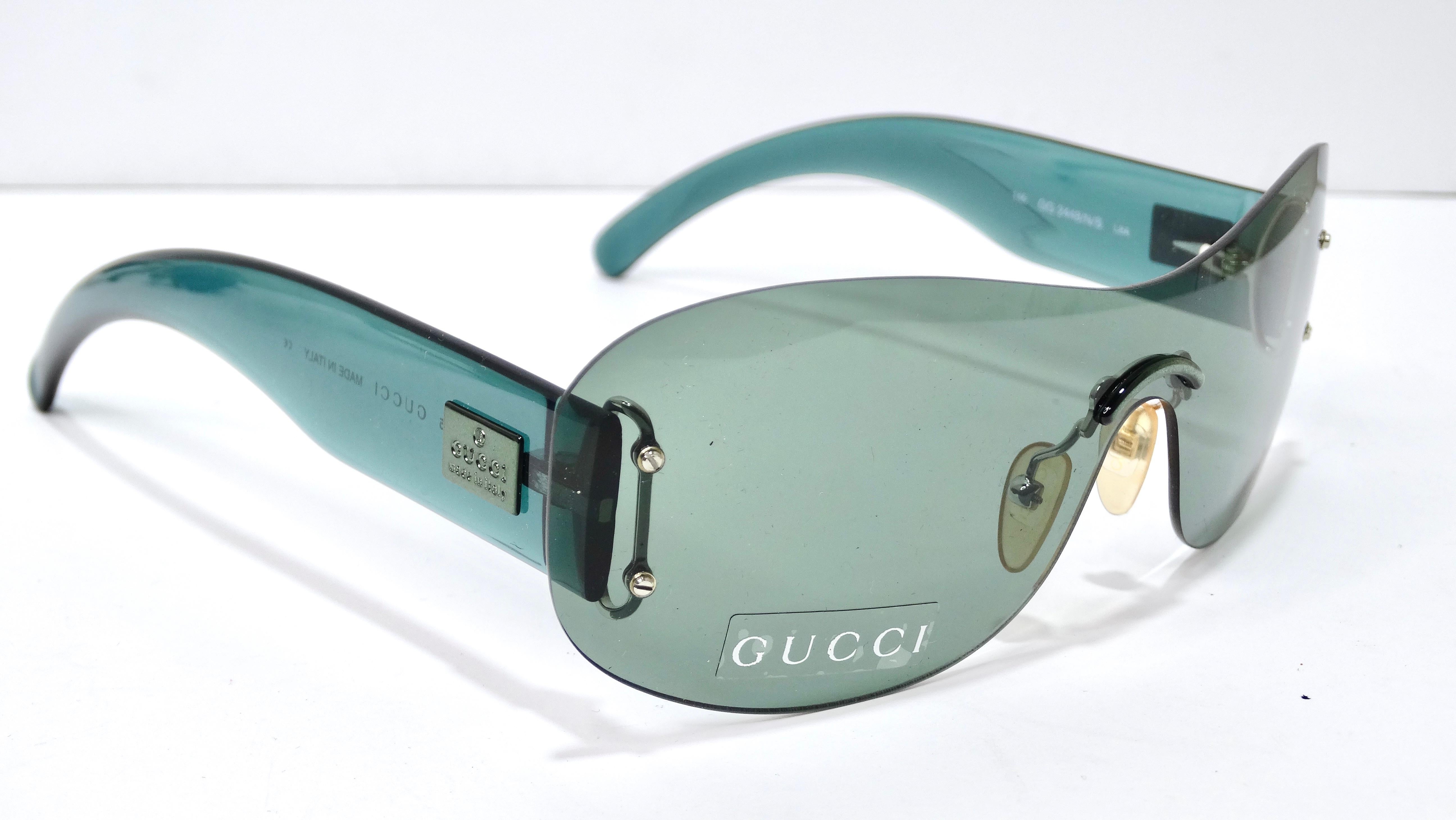 Vintage Gucci at it's best! Get a piece of the iconic fashion house with these deadstock sunglasses.  Adding the right accessories to an outfit can really take it from zero to hero! Try it out with these cool and edgy sunglasses. Vintage is always