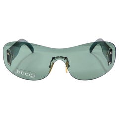 Lunettes de soleil Gucci 1990''s Blue Shield