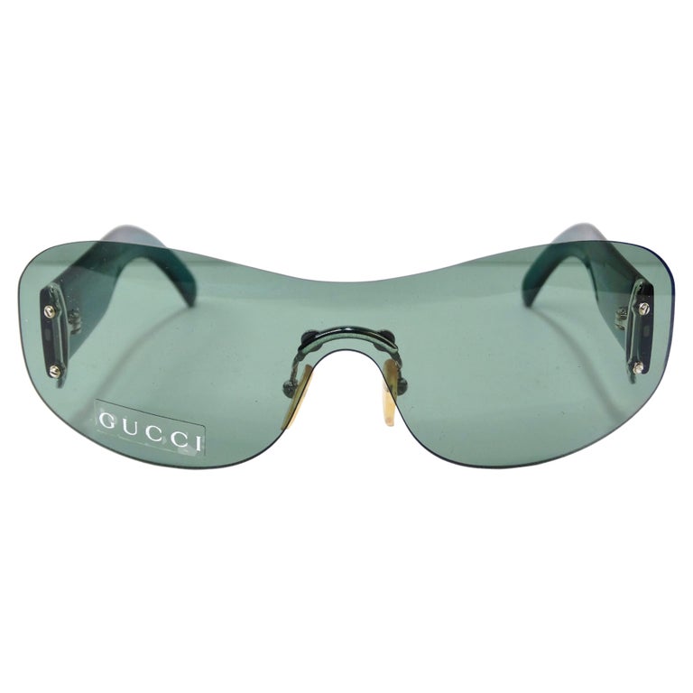 Gucci Vintage Gradient Shield Link Sunglasses GUCCI | GG1560S 001 | SHIELD SUNGLASSES – Hall of Frames Company main image 4