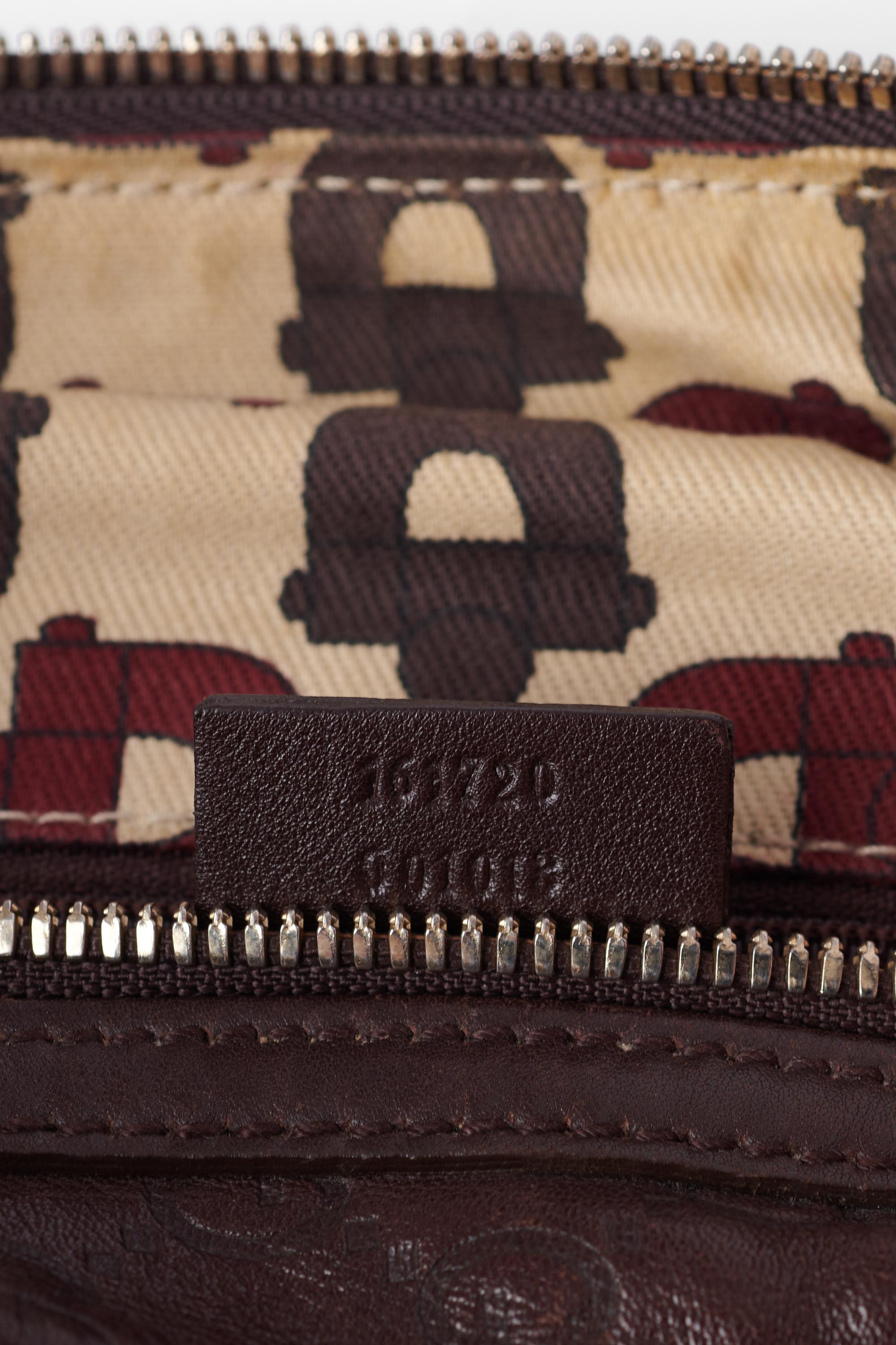 Gucci 1990’s Brown GG Boston Bag 1
