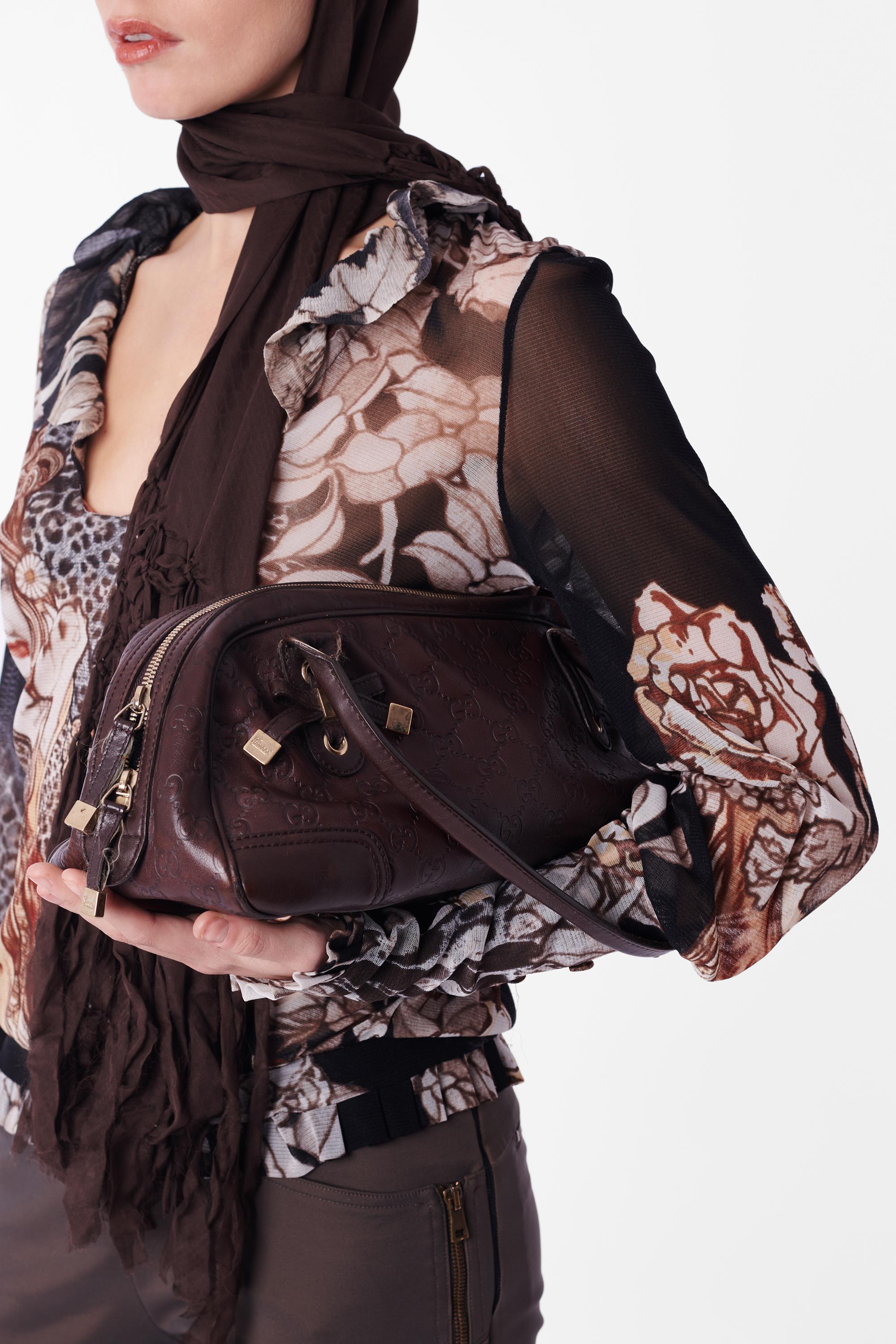 Gucci 1990’s Brown GG Boston Bag 3