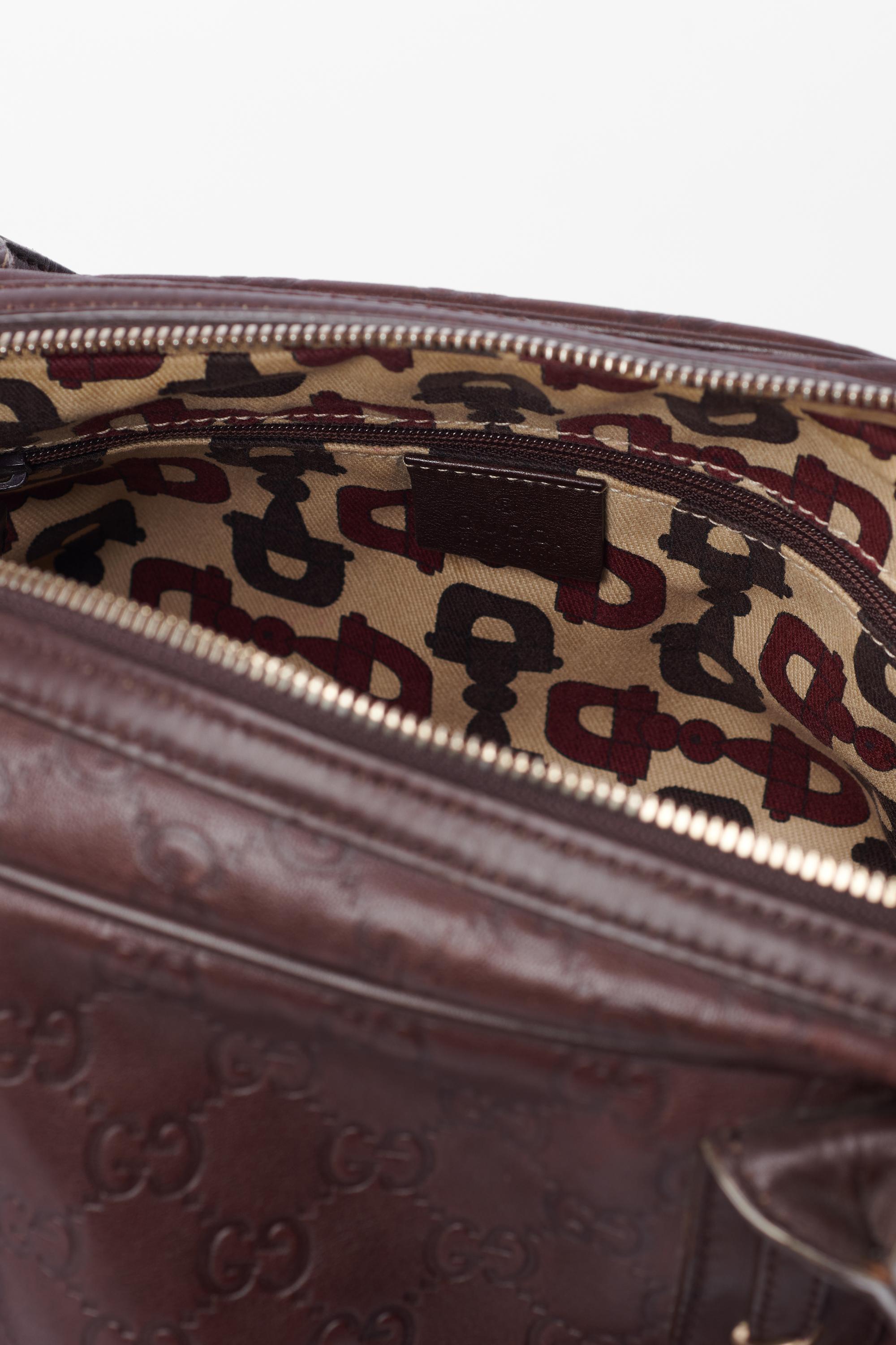 Gucci 1990’s Brown GG Boston Bag 4