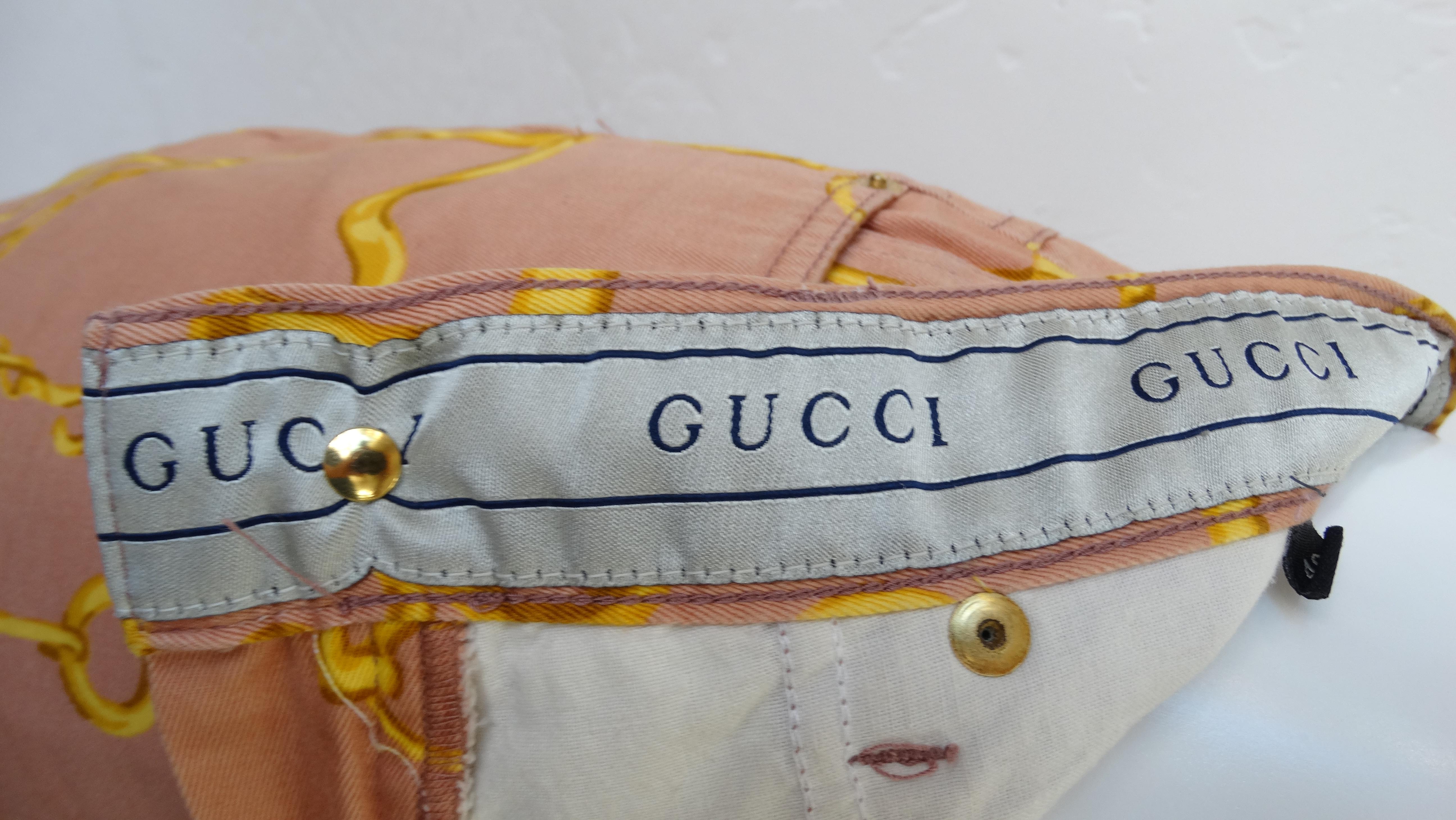 Gucci 1990s Horse Bit High Waisted Coral Jeans  For Sale 6