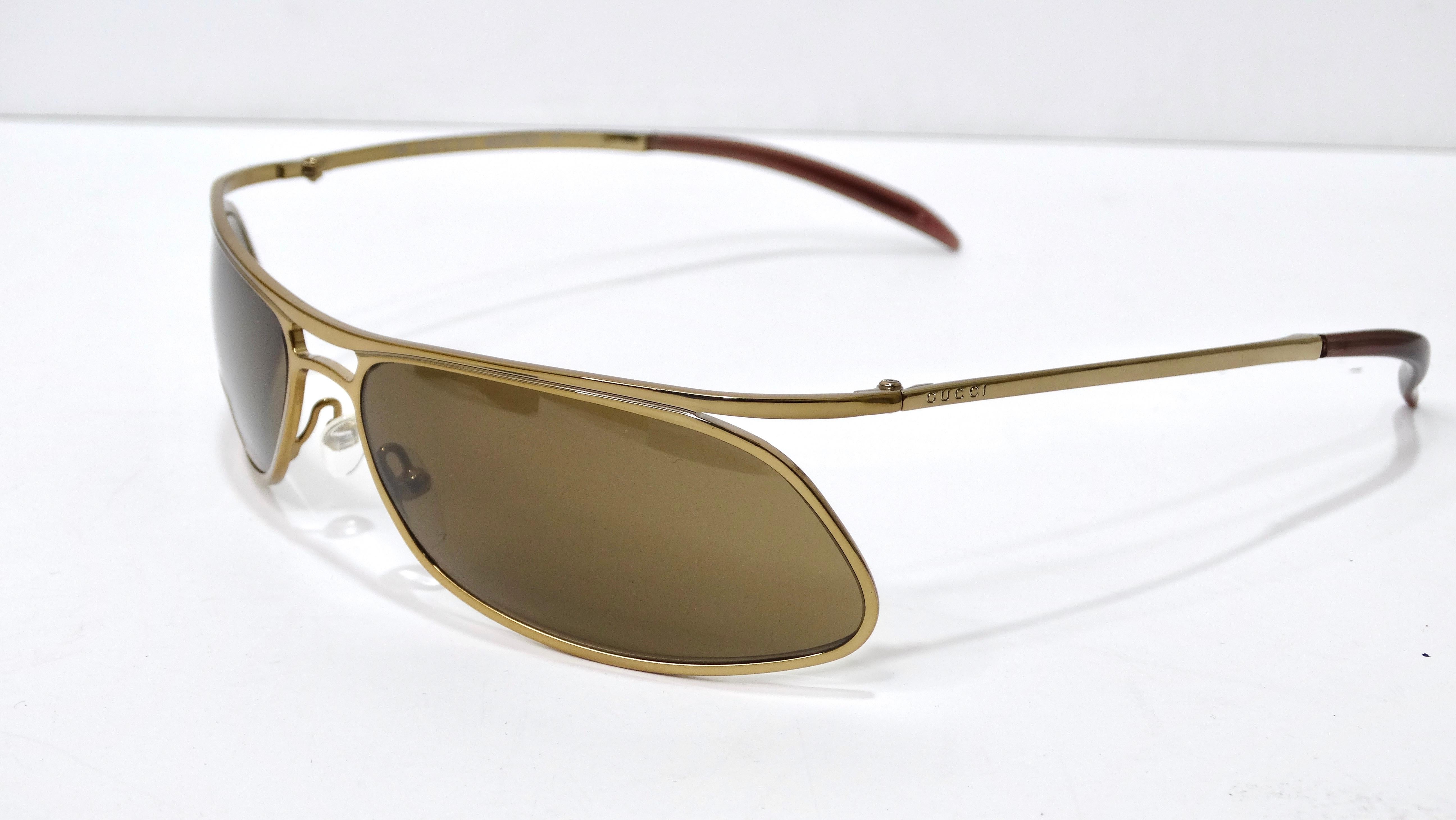 Gucci 1990's seltene ovale Sonnenbrille für Damen oder Herren im Angebot