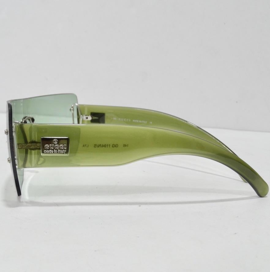Gray Gucci 1990s Sunglasses Green