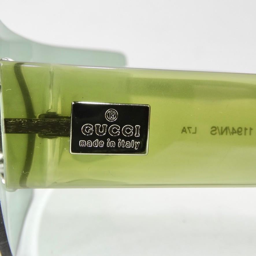 Gucci 1990s Sunglasses Green In New Condition In Scottsdale, AZ