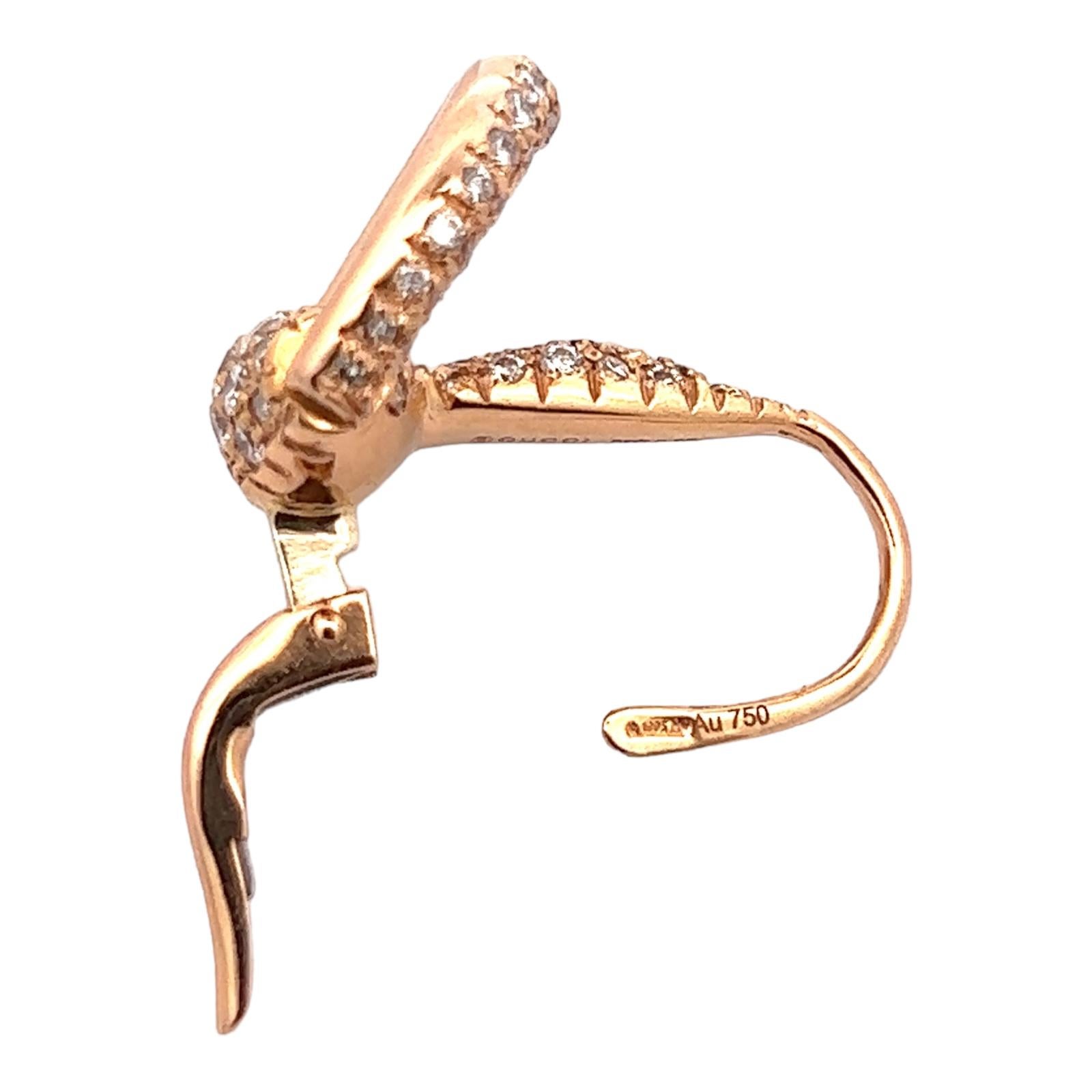 Orecchini Gucci 2.00ctw Diamond Horsebit Drop Dangle in oro giallo 18 Karati 1