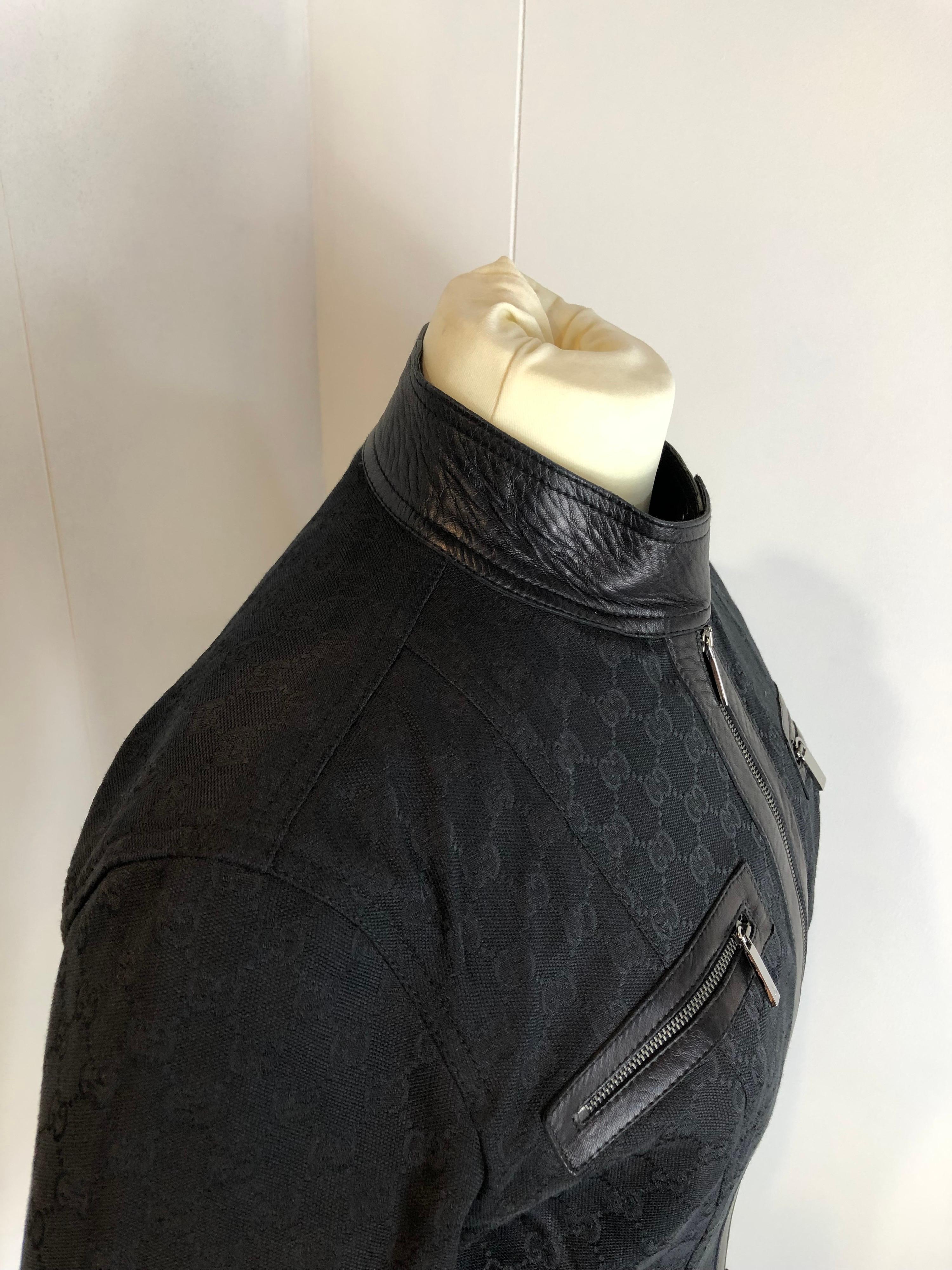 Black Gucci, 2000 Tom Ford monogram jacket  For Sale