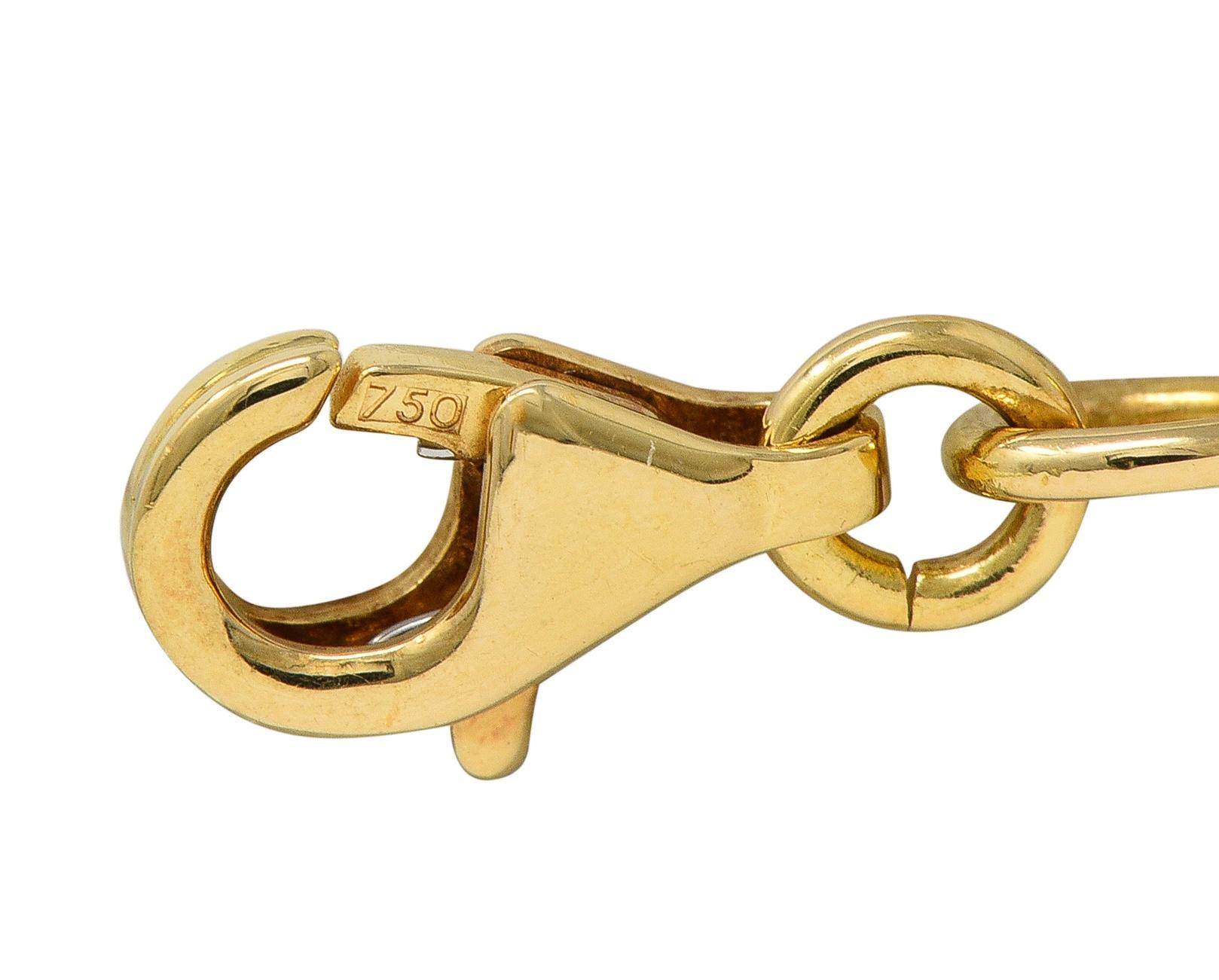 Collar de eslabones de cadena G de oro amarillo de 18 quilates de la década de 2000 de Gucci en venta 2