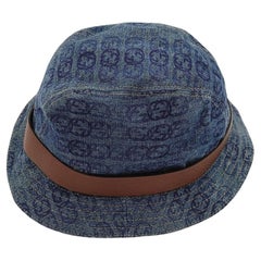 Gucci 2000er Denim Monogramm Eimer Hut