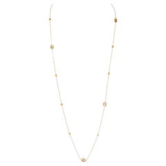 Collar Gucci 2000's Topacio Oro Amarillo 18 Kilates GG Running Station Chain